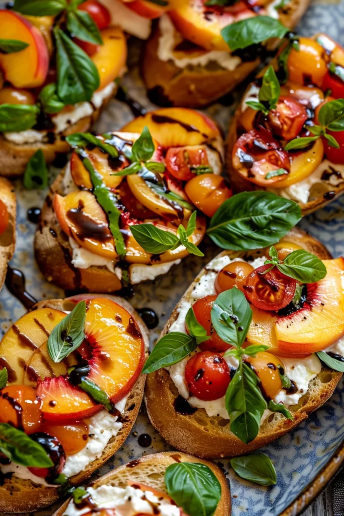 Best Peach Bruschetta With Whipped Ricotta - Irresistibly Creamy and Flavorful