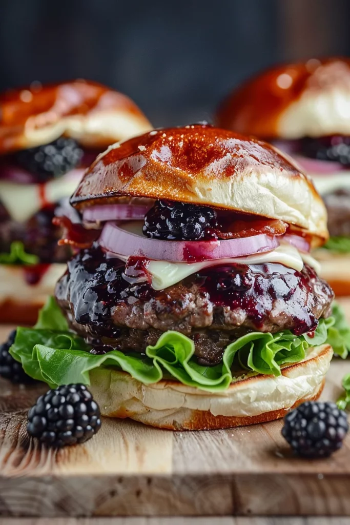 Blackberry Bacon Venison Smash Burgers With Whipped Brie 12 Blackberry Bacon Venison Smash Burgers With Whipped Brie