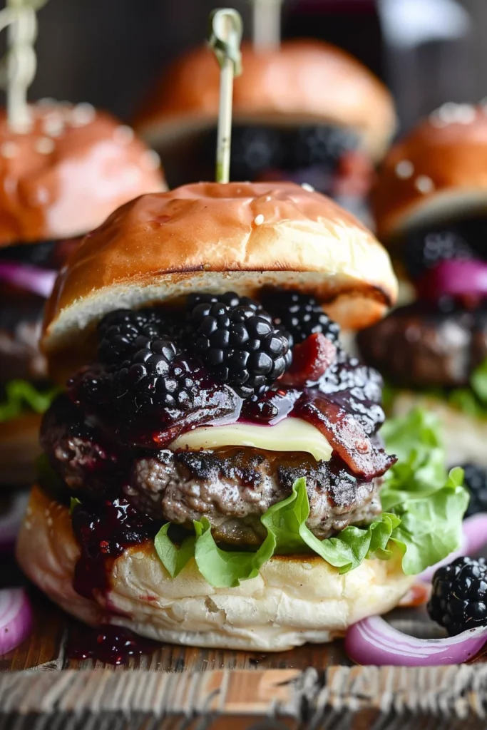 Blackberry Bacon Venison Smash Burgers With Whipped Brie 13 Blackberry Bacon Venison Smash Burgers With Whipped Brie