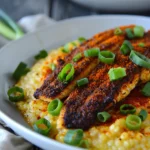 Blackened Catfish with Spicy Cheese Grits