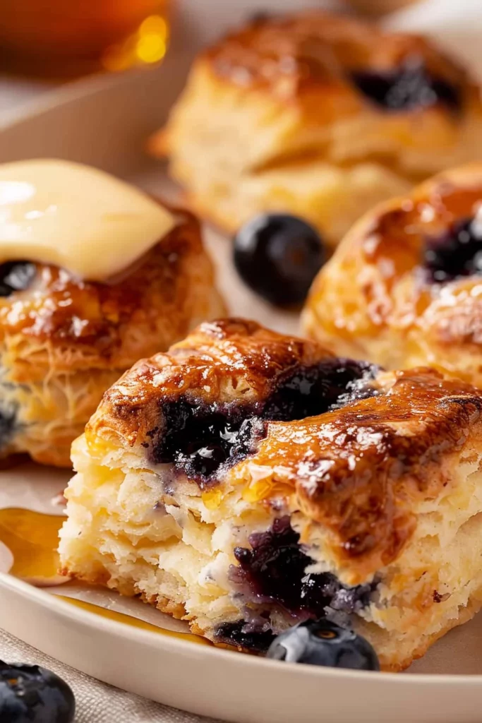 Blueberry Biscuits: Irresistibly Golden & Buttery Delight