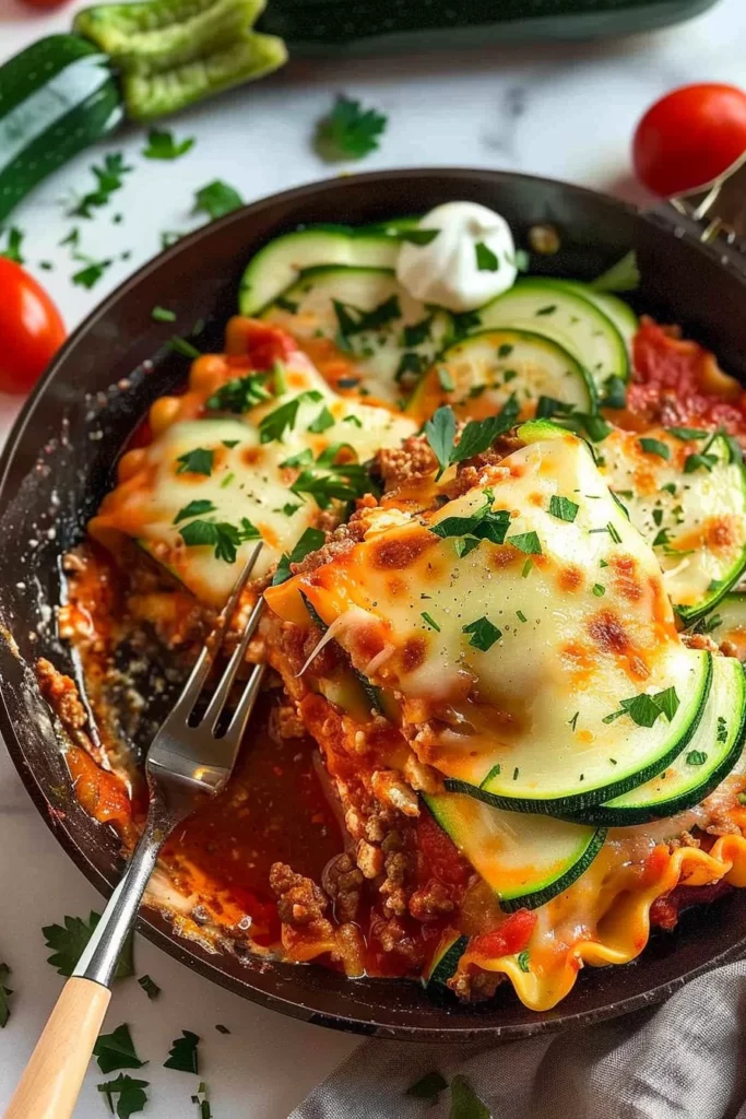 Cheesy Garden Zucchini Lasagna Skillet: Ultimate Comfort Food Delight