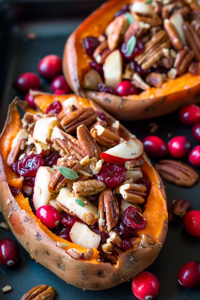 Cranberry Apple Twice-Baked Sweet Potatoes: Heavenly Fall Comfort