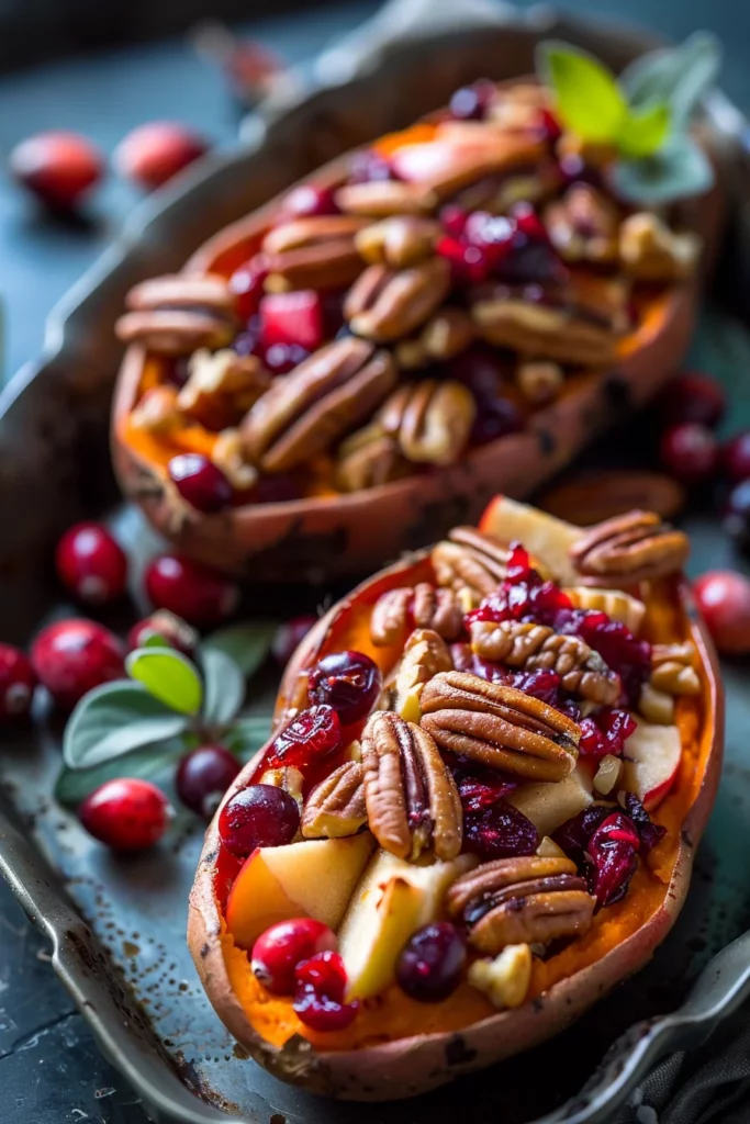 Cranberry Apple Twice-Baked Sweet Potatoes: Heavenly Fall Comfort