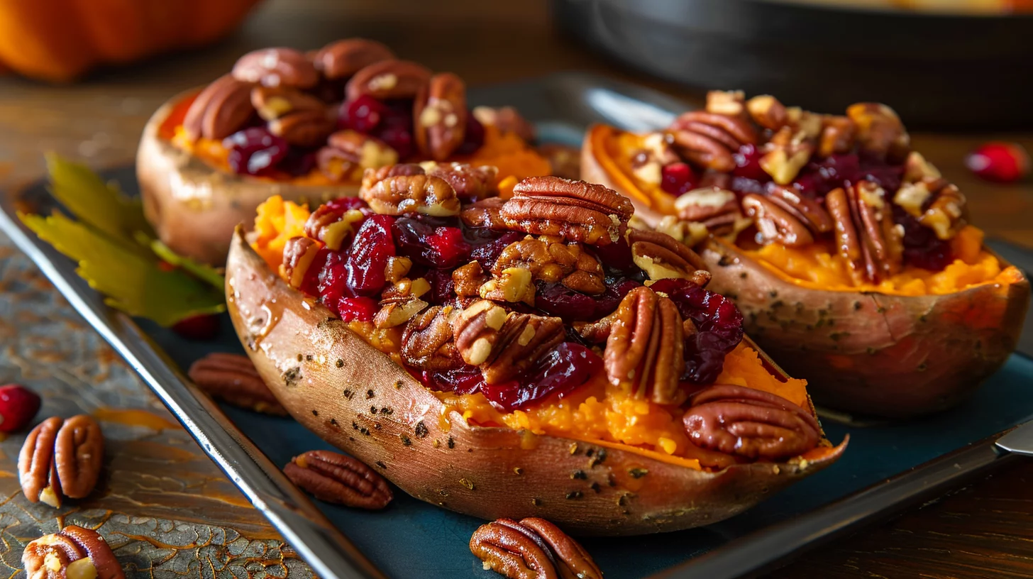 Cranberry Apple Twice-Baked Sweet Potatoes