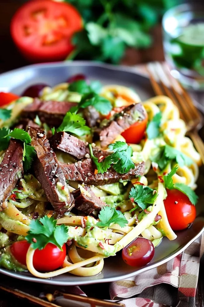 Creamy Avocado Cilantro Pasta With Ground Beef: Heavenly Fusion of Flavors