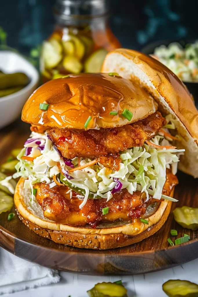 Crispy Hot Honey Chicken Sandwich With Pickles - Spice Up Your Life!