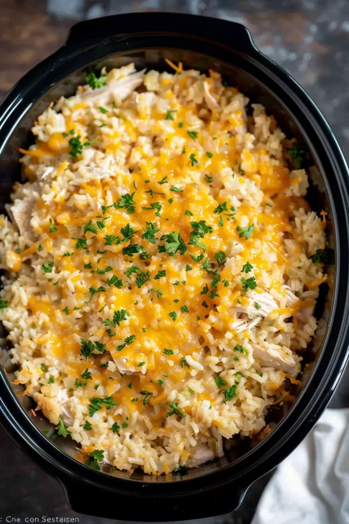Crock Pot Chicken and Rice Recipe: Ultimate Cheesy Comfort Food