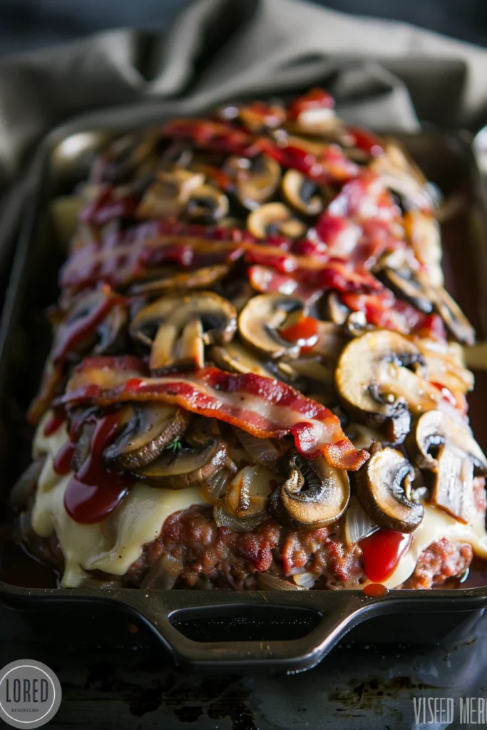Double Bacon Swiss Mushroom Melt Meatloaf: Ultimate Savory Sensation 13 Double Bacon Swiss Mushroom Melt Meatloaf: Ultimate Savory Sensation