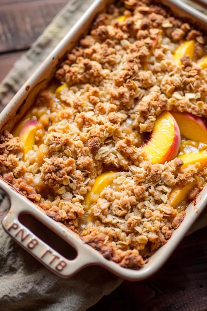 Easy Peach Crisp Recipe: Irresistibly Golden & Juicy