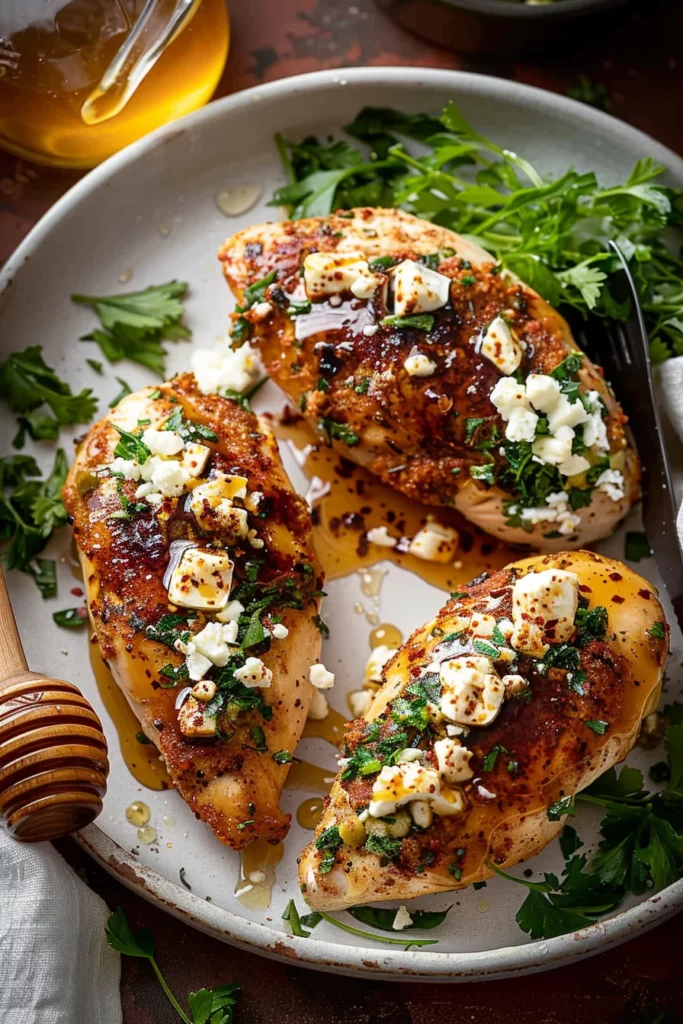 Feta Stuffed Chicken Breasts With Spicy Honey Drizzle - Unleash a Flavor Explosion! 12 Feta Stuffed Chicken Breasts With Spicy Honey Drizzle - Unleash a Flavor Explosion!