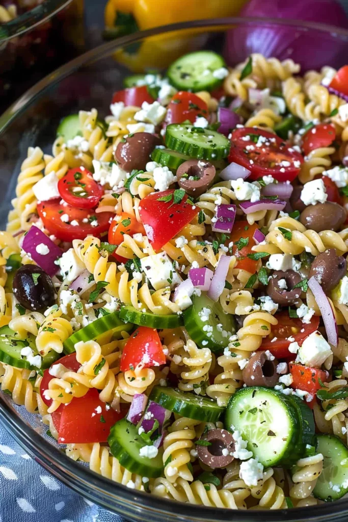Greek Spaghetti Salad: Bold Mediterranean Flavors in Every Bite