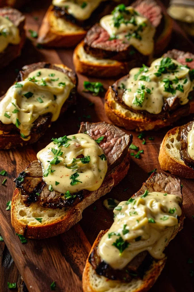 Grilled Beef Tenderloin Crostini with Béarnaise Sauce: Elevate Your Appetizers