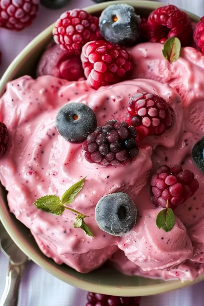 Instant Frozen Berry Yogurt: Creamy Bliss in 20 Seconds
