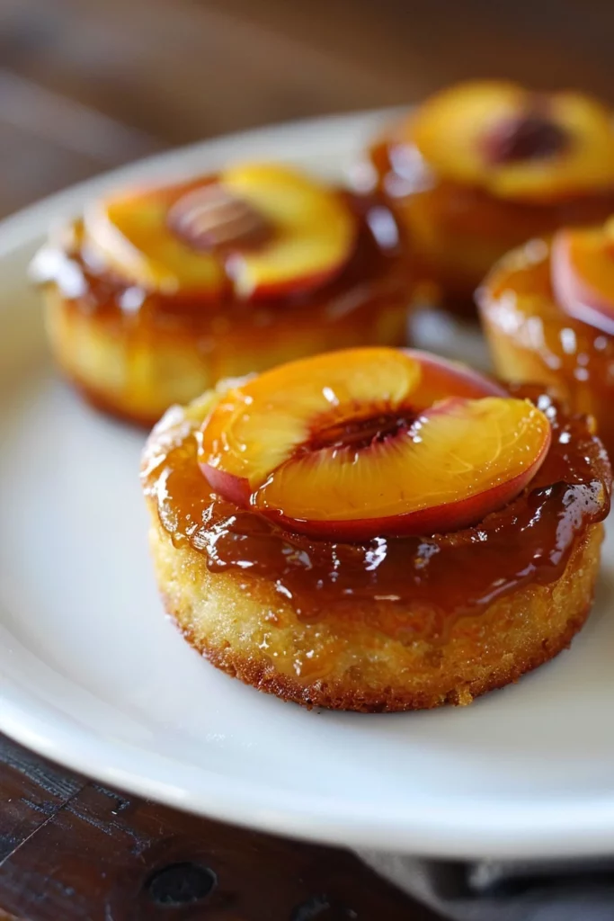 Irresistible Peach Upside Down Mini Cakes: Satisfy Your Cravings