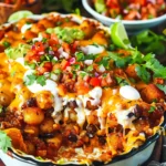Layered Taco Tater Tot Bake