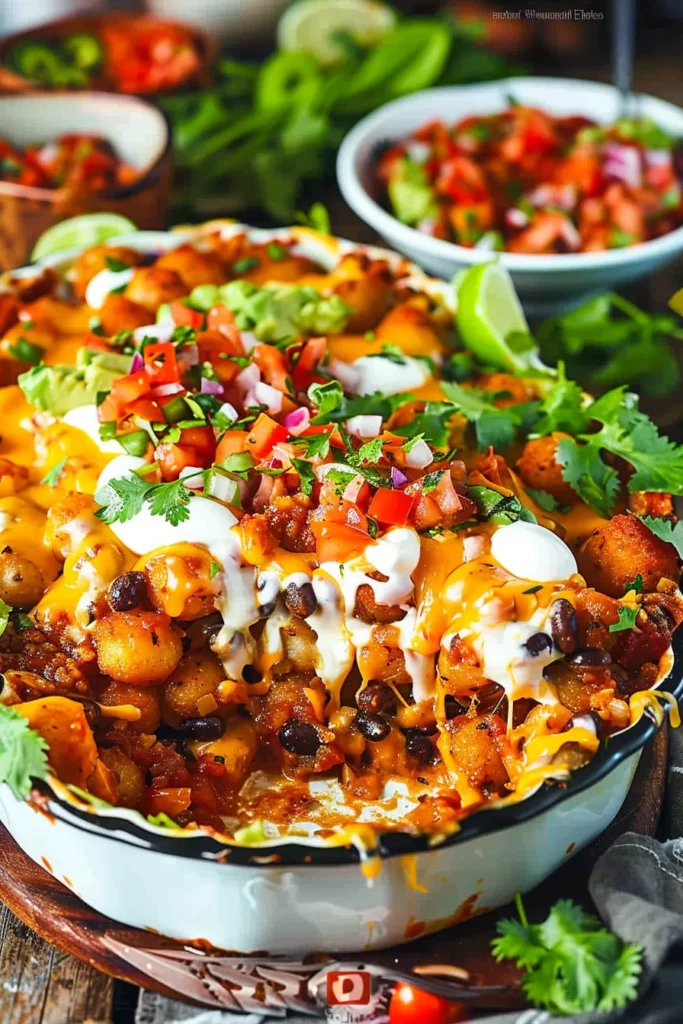 Layered Taco Tater Tot Bake: Ultimate Cheesy Comfort in Every Bite