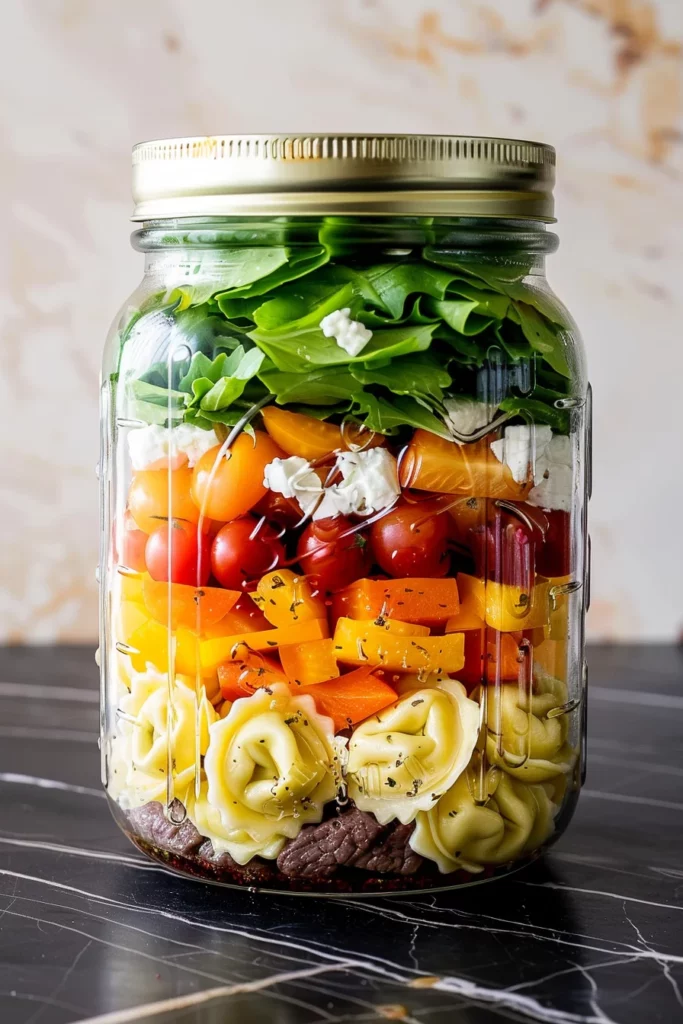 Mason Jar Salad with Tortellini: Taste the Ultimate Flavor Explosion