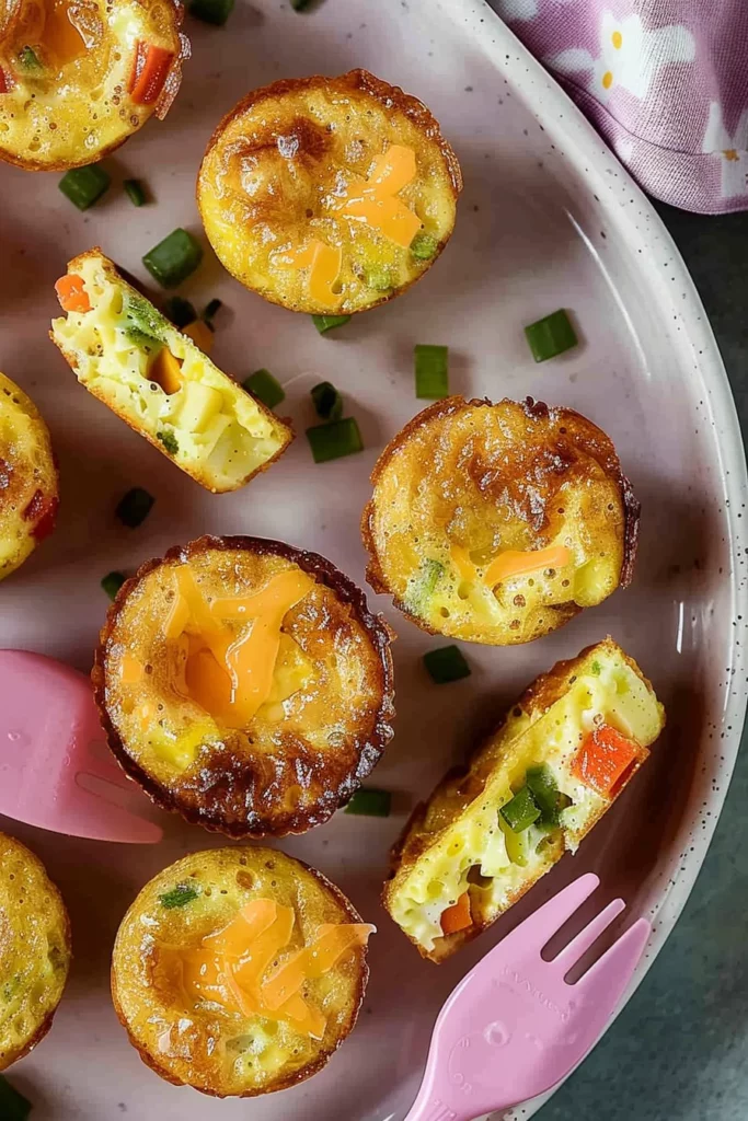 Mini Egg Muffins with Cheese and Veggies - Irresistible Power Bites