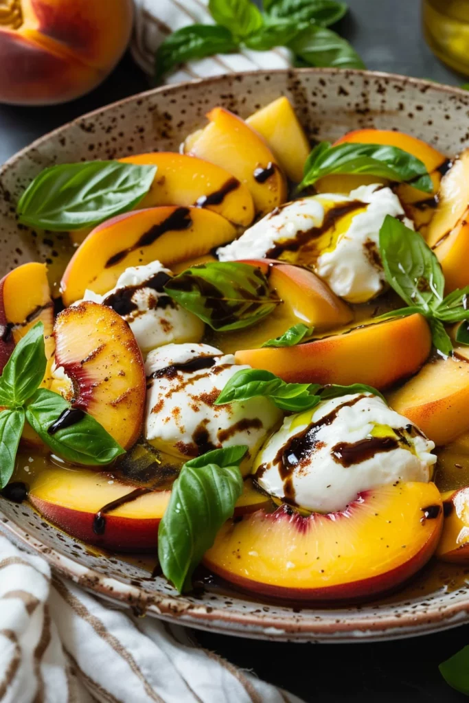 Peach Caprese Salad With Burrata: Unforgettable Summer Indulgence