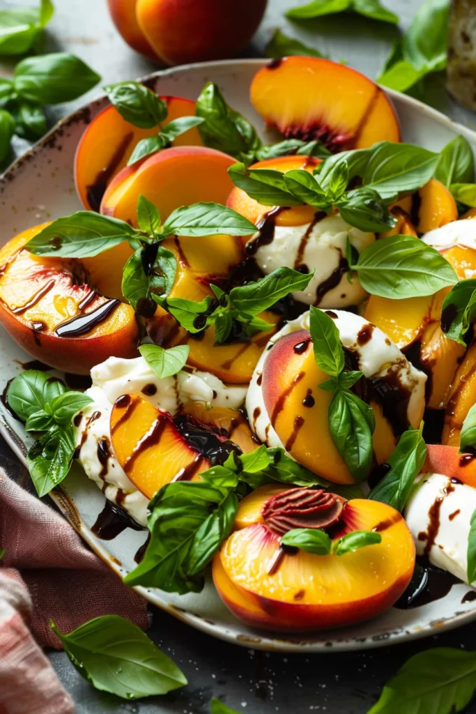 Peach Caprese Salad With Burrata: Unforgettable Summer Indulgence