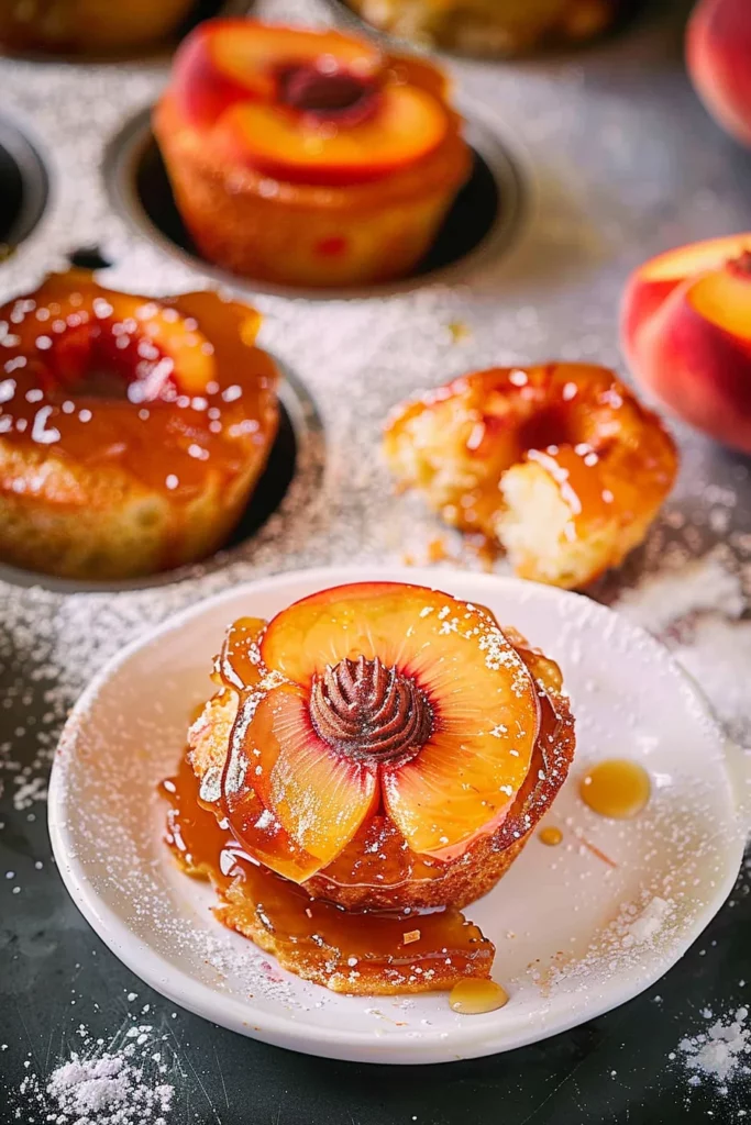 Peach Upside Down Mini Cakes: Irresistible Peachy Perfection