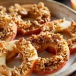 Peanut Butter Granola Apple Rings