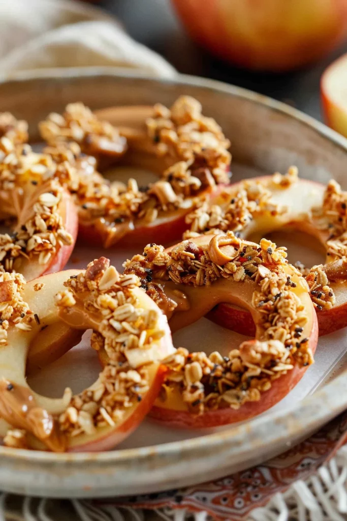 Peanut Butter Granola Apple Rings: Irresistible Crunchy Delight