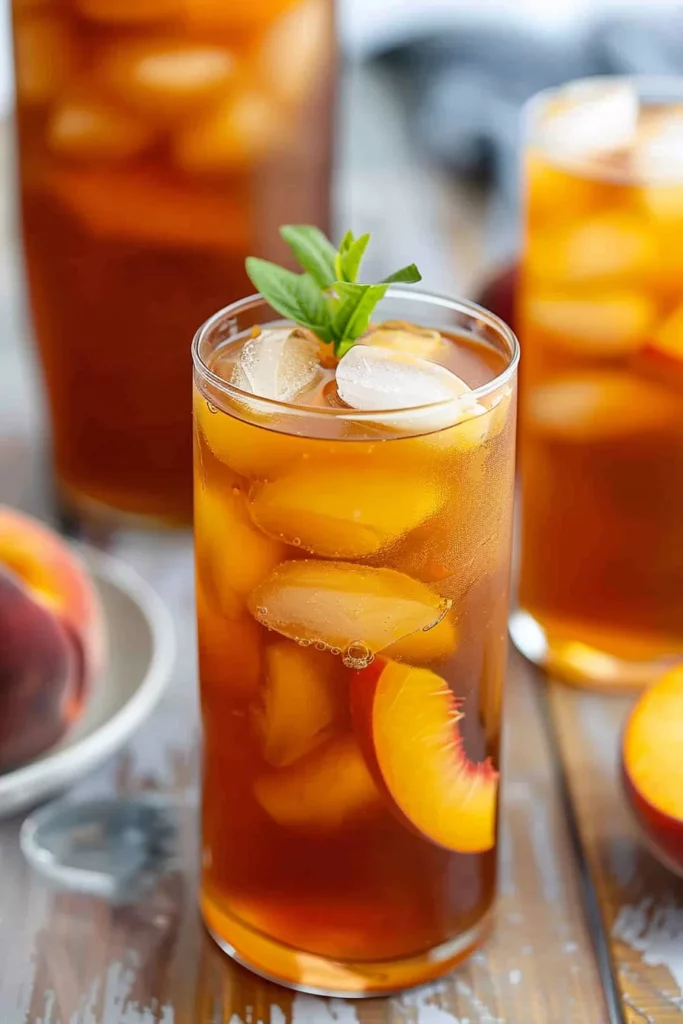Refreshing 3 Ingredient Peach Iced Tea - Ultimate Summer Cooler