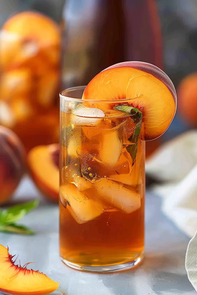Refreshing 3 Ingredient Peach Iced Tea - Ultimate Summer Cooler