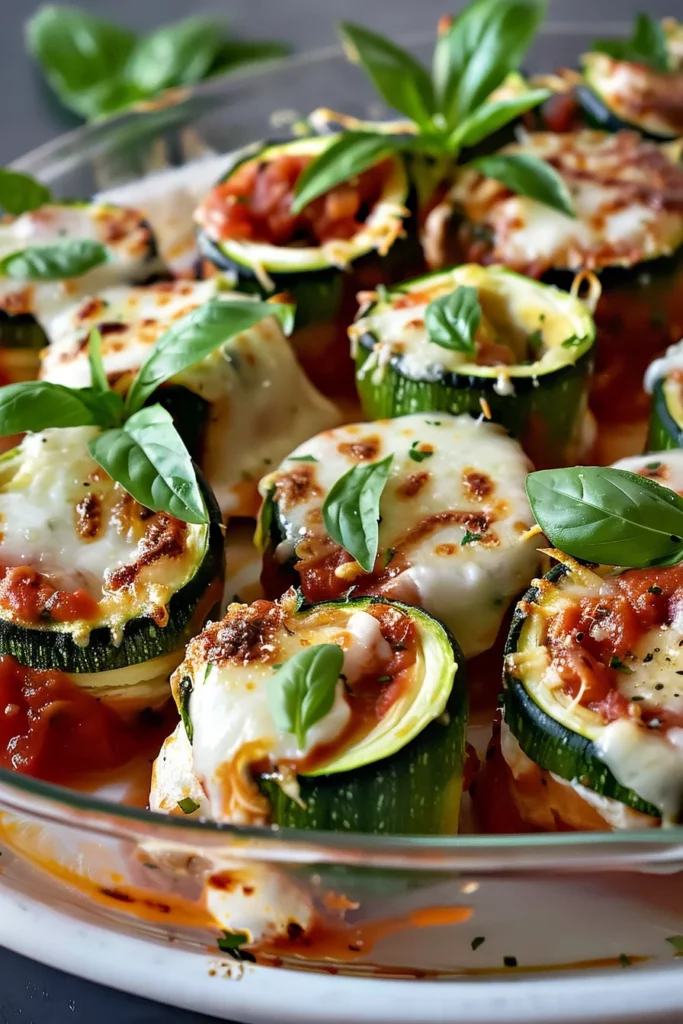 Roasted Veggie Melts With Ricotta and Marinara: Ultimate Cheesy Zucchini Rolls