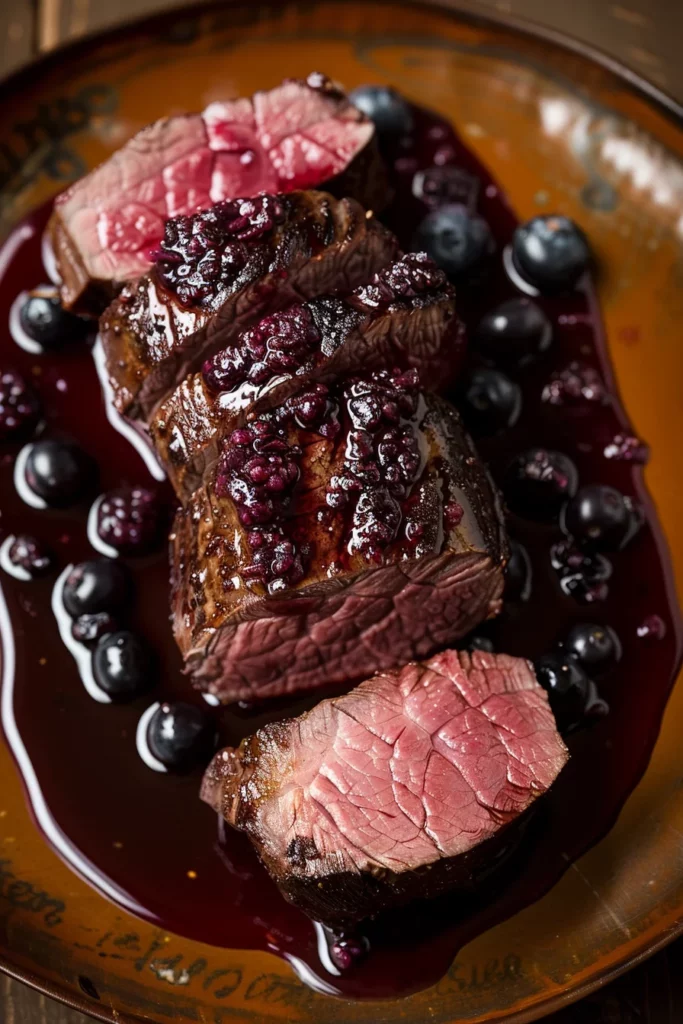 Scandinavian-Style Venison Tenderloin With Blueberry: Exquisite Roast with Divine Blueberry Glaze