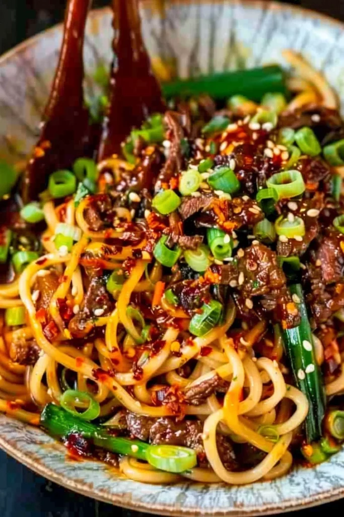 Sticky Mongolian Beef Noodles With Green Onions: Bold Flavors, Ultimate Comfort