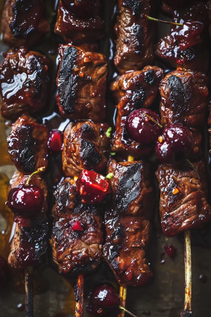 Summer Cherry Glazed Venison Snack Sticks For BBQ Nights