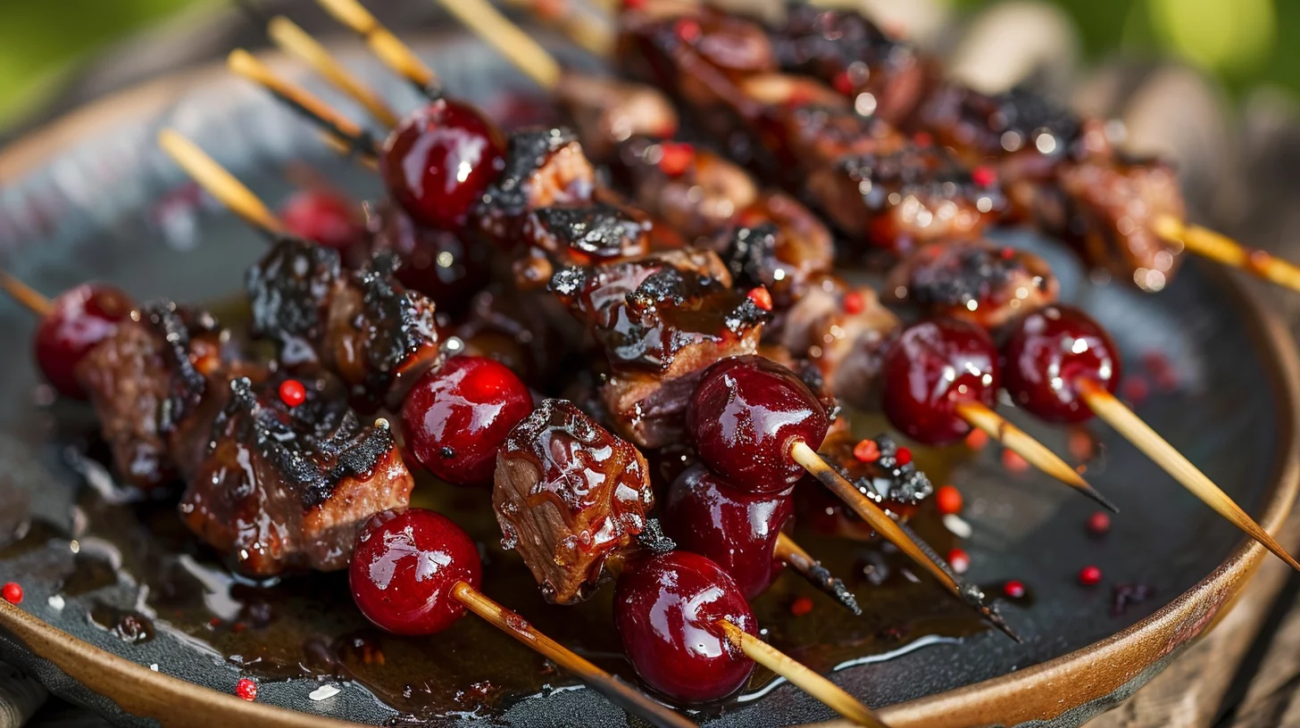 Summer Cherry Glazed Venison Snack Sticks For BBQ Nights