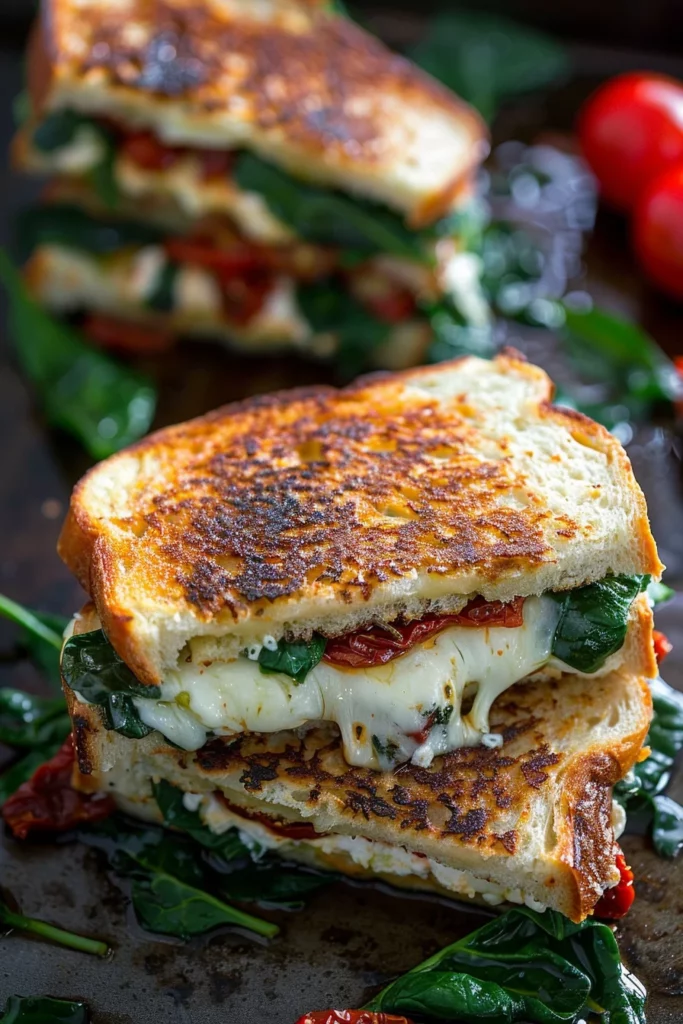 Sun-Dried Tomato, Spinach, and Ricotta Grilled Cheese: Ultimate Comfort Food