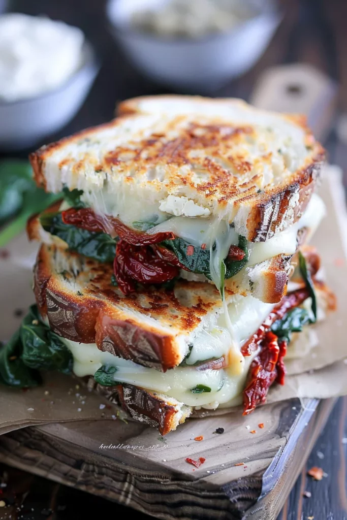 Sun-Dried Tomato, Spinach, and Ricotta Grilled Cheese: Ultimate Comfort Food