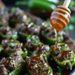 Sweet and Spicy Venison Jalapeño Poppers With Honey Drizzle