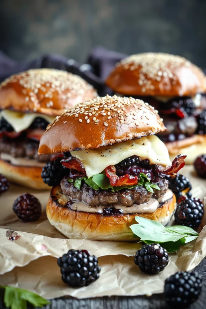 Blackberry and Bacon Venison Burgers With Creamy Brie: Irresistible Gourmet Delight 12 Blackberry and Bacon Venison Burgers With Creamy Brie: Irresistible Gourmet Delight