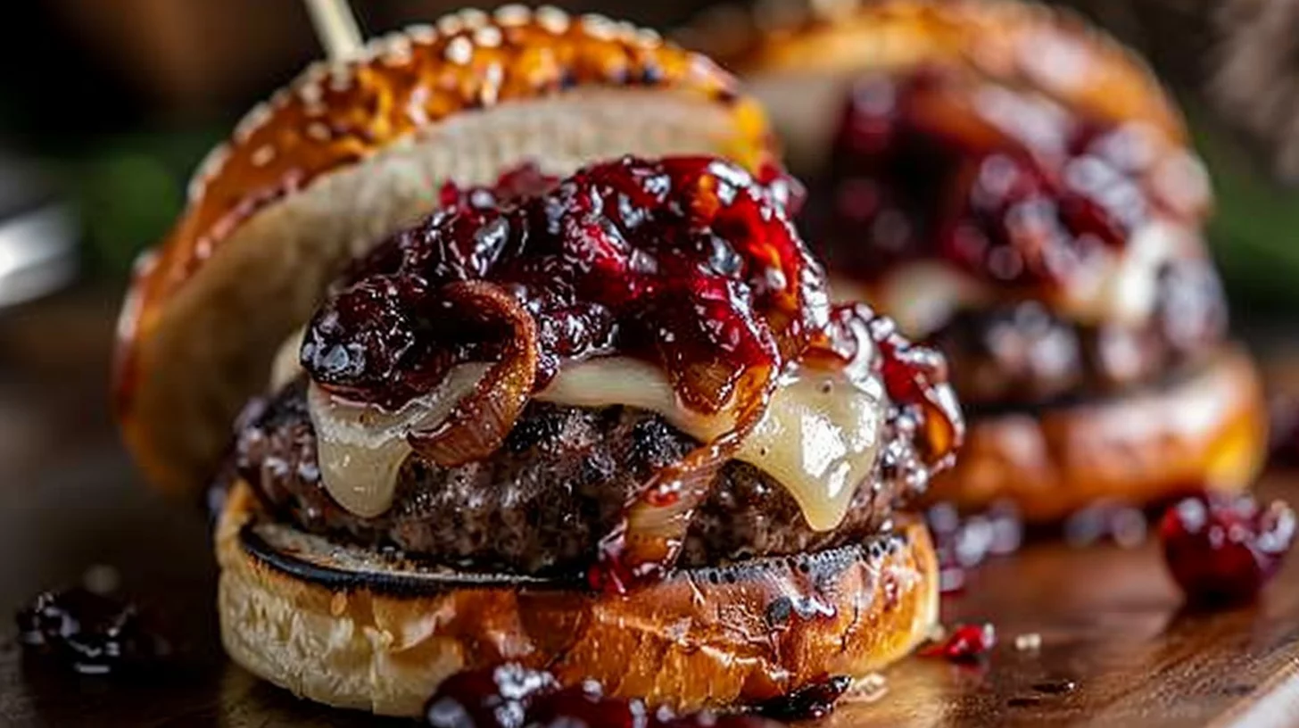 Cranberry Brie Venison Smash Burgers With Caramelized Onions: The Ultimate Gourmet Indulgence