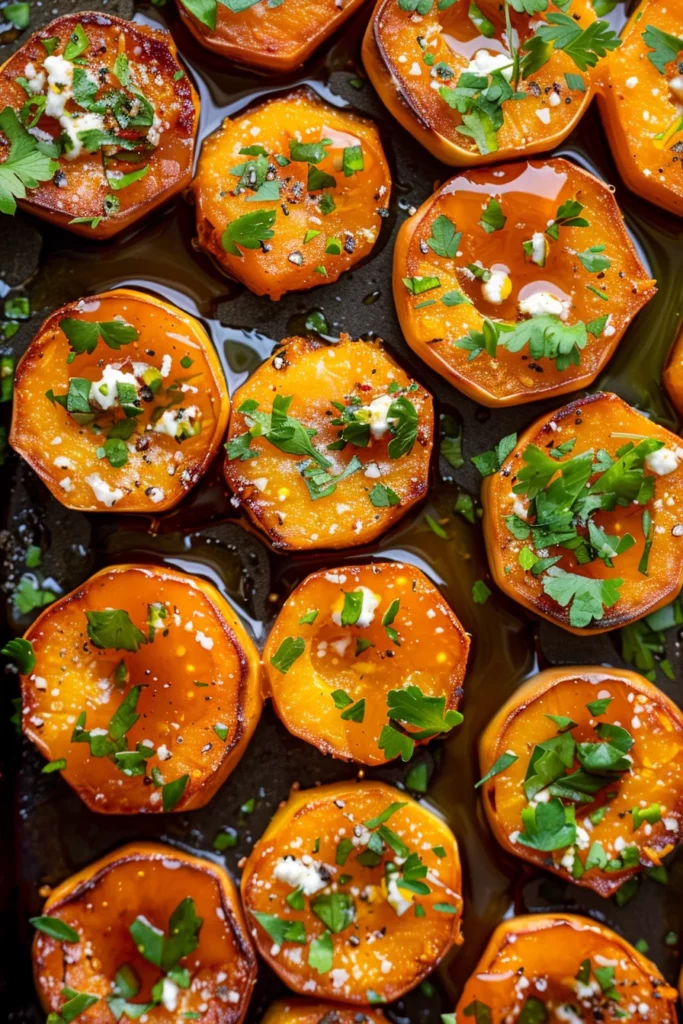 Crispy Butternut Squash Bites With Hot Honey Feta Drizzle: Fiery Feta Honey Drizzle