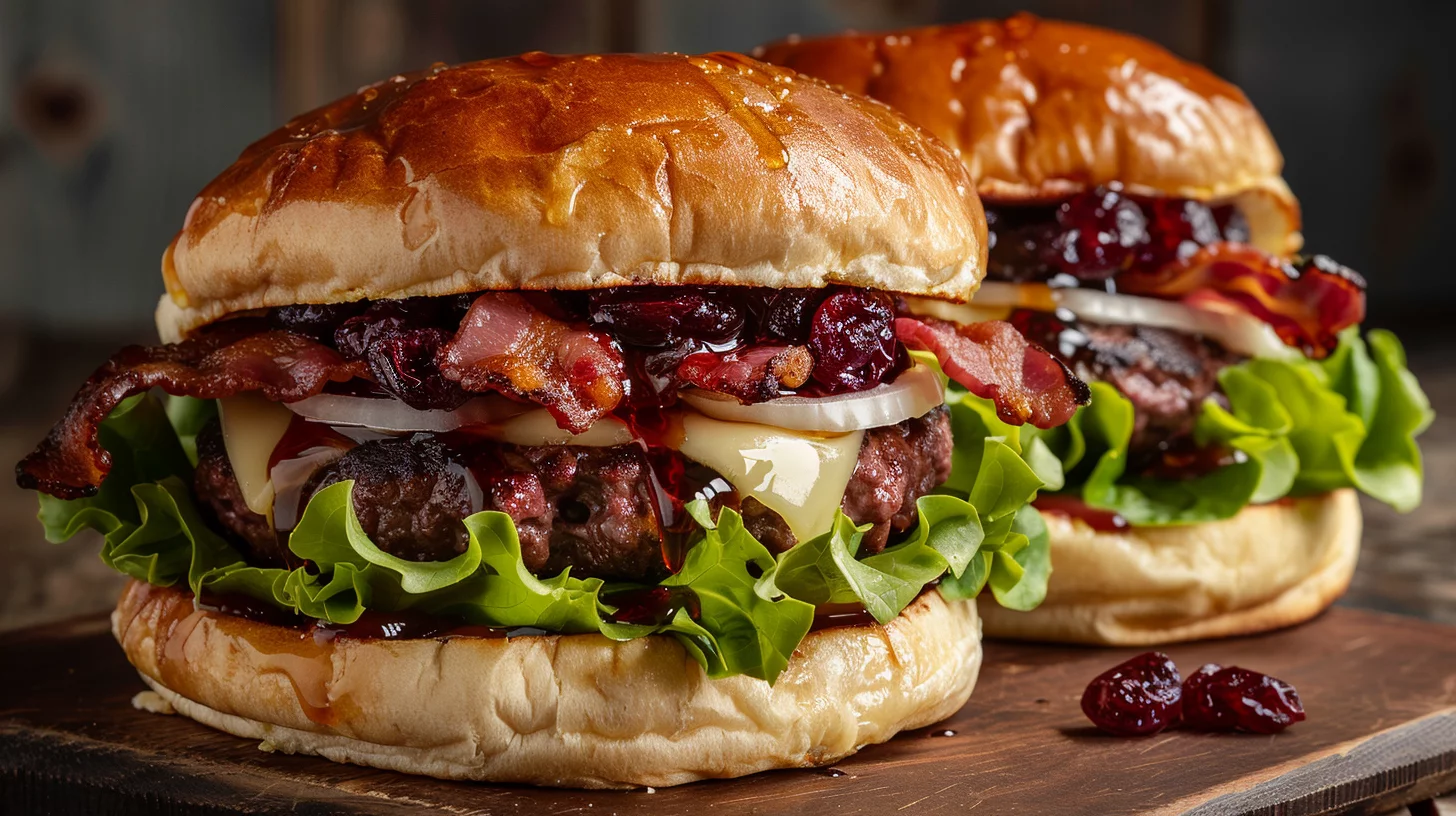 Maple Cranberry Venison Smash Burgers With Brie and Crispy Bacon: The Ultimate Gourmet Indulgence