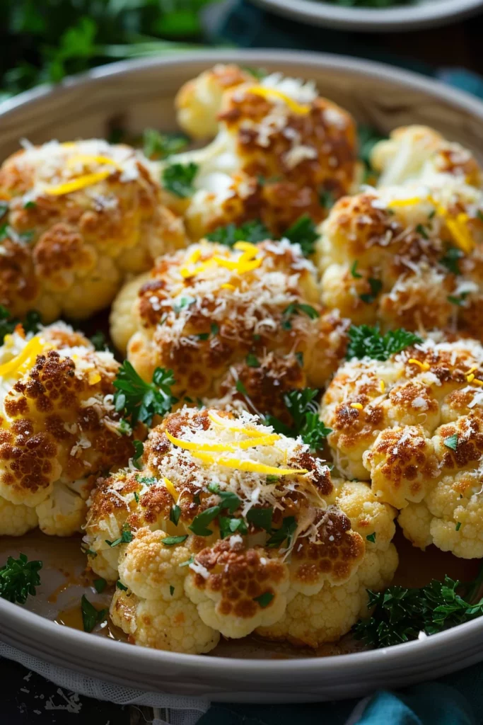 Roasted Cauliflower: Heavenly Cheesy Lemon Bliss