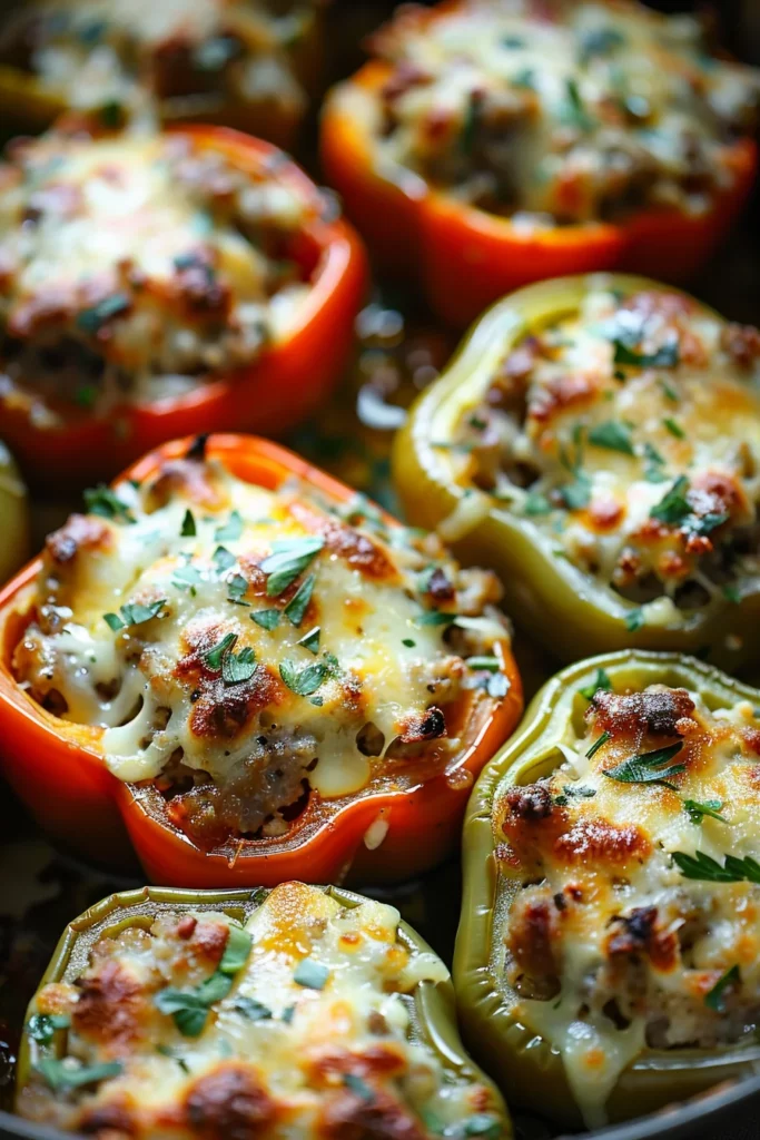 Stuffed Bell Peppers: Irresistible Cheesy Goodness