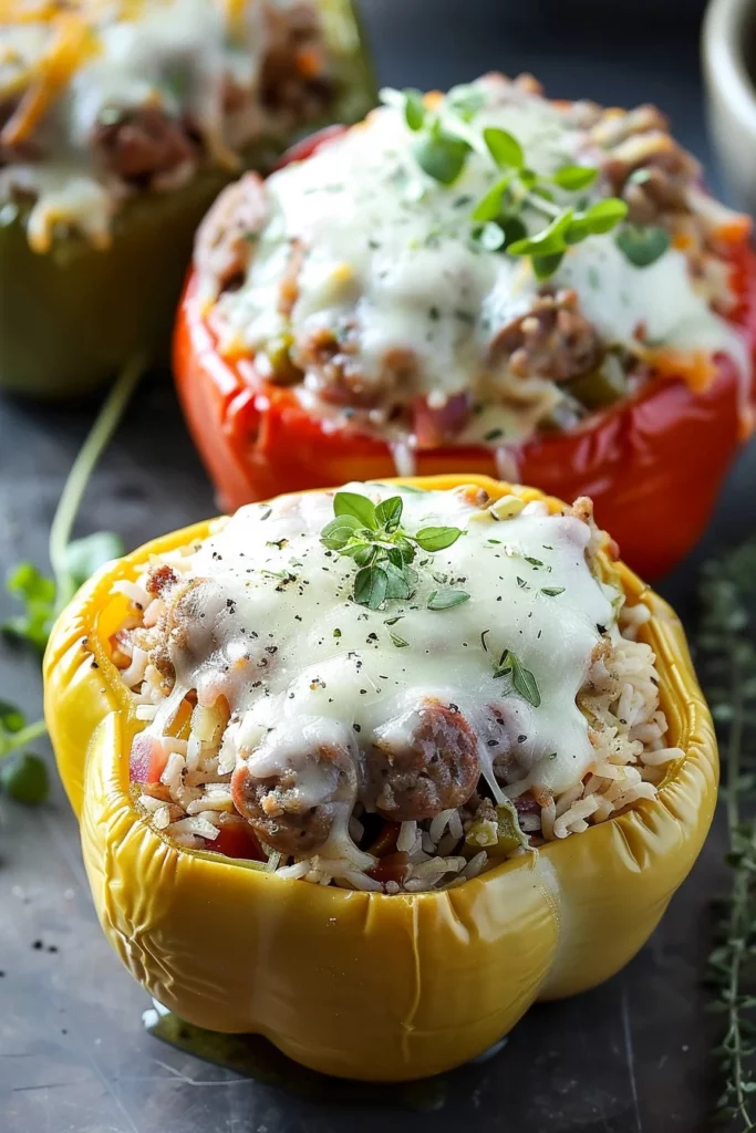 Stuffed Bell Peppers: Irresistible Cheesy Goodness