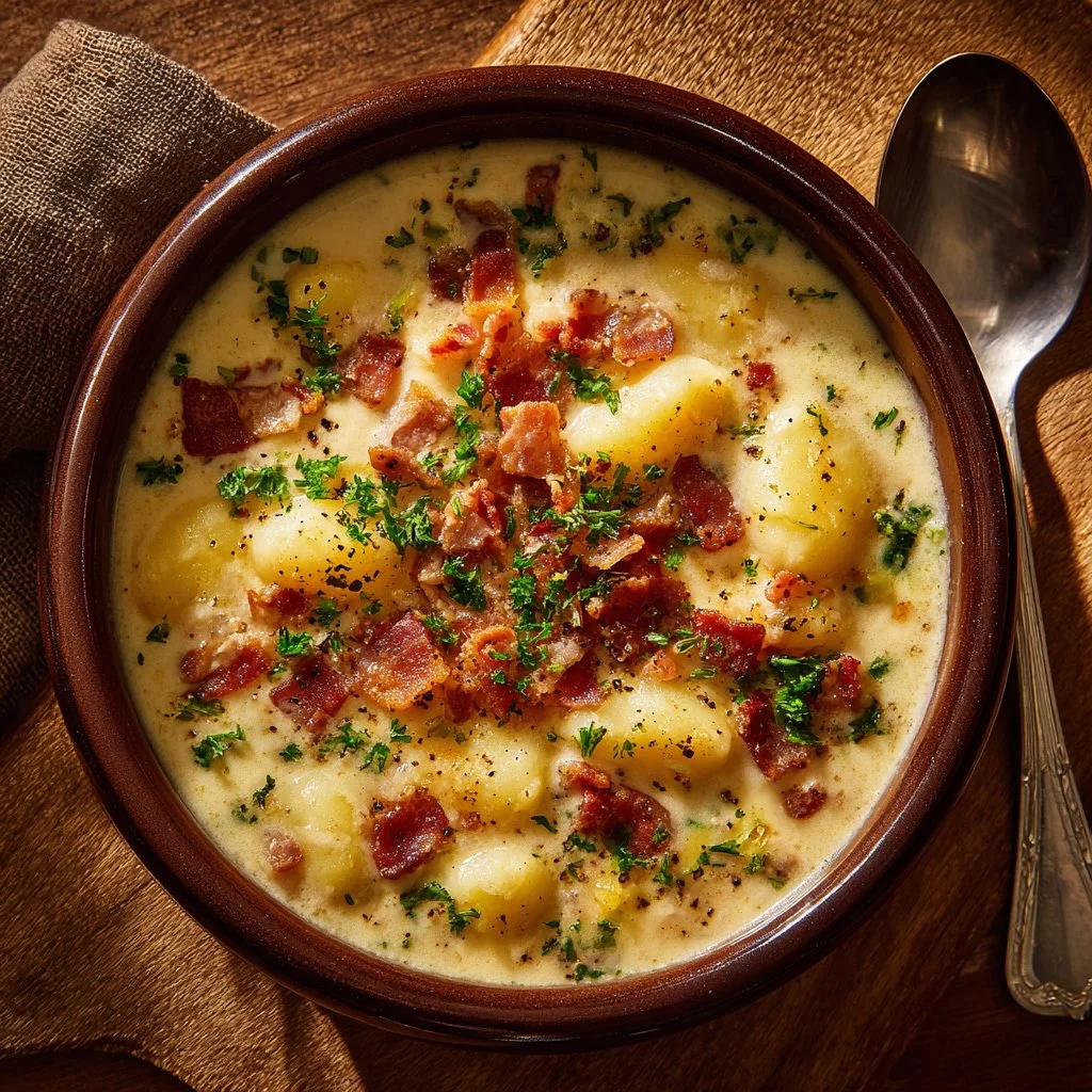 Bacon Cheddar Gnocchi Soup