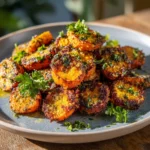 Smashed Garlic-Parmesan Carrots