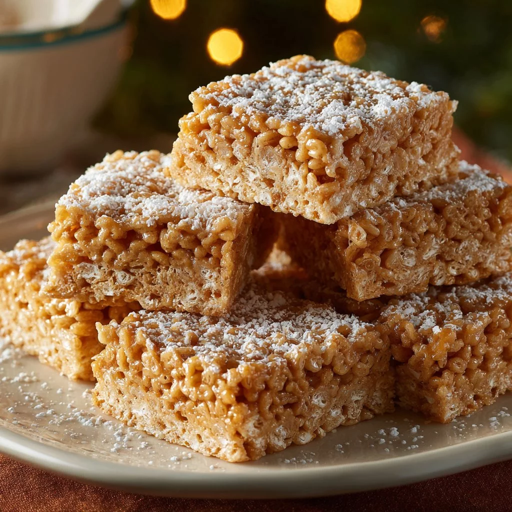 Gingerbread Rice Krispie Treats
