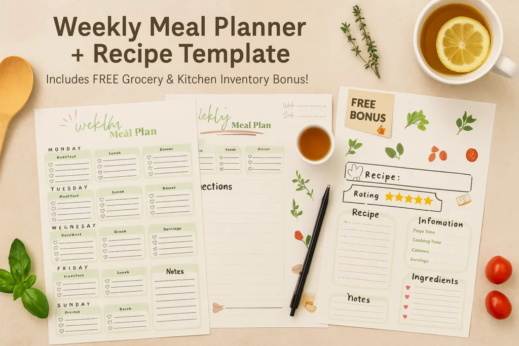 Weekly Meal Planner Bundle