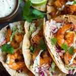 Cajun Shrimp Tacos with Yogurt-Lime Slaw